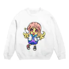 アニクロス(suzuri店)のクロスちゃん(デフォルメ) Crew Neck Sweatshirt