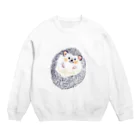 浅山しおん（ハリネズミのソフィー）のオリジナル　ハリネズミのソフィー、丸まる。 Crew Neck Sweatshirt