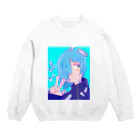 MANNZOKUの真っ青くん Crew Neck Sweatshirt