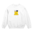 アクセルスタイルの可愛い長靴ねこ Crew Neck Sweatshirt