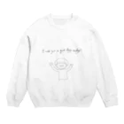 meguru kitanoのポジティブキノコくん Crew Neck Sweatshirt