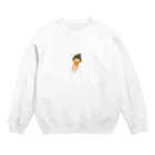 しっぽのあるコーギーショップのとりあえずなんとかなるから寝る Crew Neck Sweatshirt