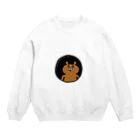 PokuStarの穴の中にクマ Crew Neck Sweatshirt