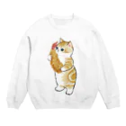 mofusandのえびふらいに恋するにゃん Crew Neck Sweatshirt