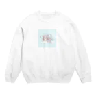 まふゆのmafu blue Crew Neck Sweatshirt