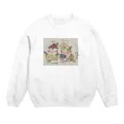 もふもふモフモフの肺フラワー Crew Neck Sweatshirt