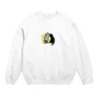 信州猫屋敷の黒猫ランタン Crew Neck Sweatshirt