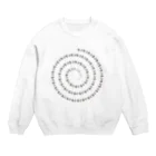 イラスト MONYAAT のCT93ぐるぐるA*左回り*反時計回り Crew Neck Sweatshirt