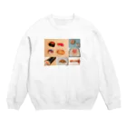 マチルの羊毛フェルトのふわふわ食べもの Crew Neck Sweatshirt