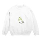 MYB ArtWorkのことりびより　ダッシュつばき Crew Neck Sweatshirt