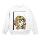 赤歩の乱雑な部屋のいちじくカラーの少女 Crew Neck Sweatshirt