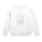 モノクロしとぴっちゃんの図形 正○角形 Crew Neck Sweatshirt