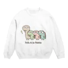 K.Sasara 公式キャラクターショップの恐竜のいる毎日（メガネ） Crew Neck Sweatshirt