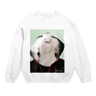 Snow Tailのピアス試着例B  Crew Neck Sweatshirt