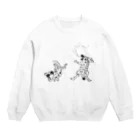 ぎんぺーのしっぽのハイエナとリカオン Crew Neck Sweatshirt