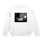 gumiのglass,light,okaimono-kuma Crew Neck Sweatshirt