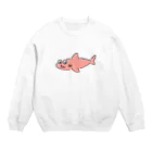 サメ わりとおもいのサメ？はピンク Crew Neck Sweatshirt