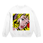 eRiKoのヘアバンドをつけた少女 Crew Neck Sweatshirt