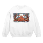 Yamanaka Tomoroの富士と雷虎 Crew Neck Sweatshirt