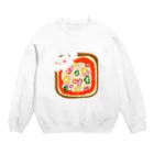 kibi_sunのぴざとーすと Crew Neck Sweatshirt