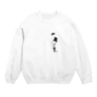 morinokujira shopのMOJIRANKUJIRAN　傘のひと Crew Neck Sweatshirt