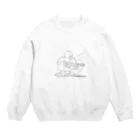 菊花ゆいの線画　ギター弾き Crew Neck Sweatshirt