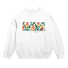 sakaの白いチューリップ Crew Neck Sweatshirt