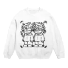 SINの寝癖(Black ver.) Crew Neck Sweatshirt