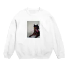 野生のパフェ研究家のミニチュアピンシャー Crew Neck Sweatshirt