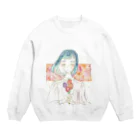 深海うにのお好きな花をお一つどうぞ。 Crew Neck Sweatshirt