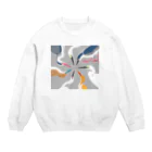 LOTORIの鷺の婚姻色パレット Crew Neck Sweatshirt