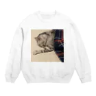 飼い猫のいろは 寝 Crew Neck Sweatshirt