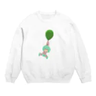 pupan(プパン)の風船につかまってどこまでも。 Crew Neck Sweatshirt