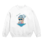 MINI BANANA ゴリラの親子のMINI BANANA サングラスの女の子 Crew Neck Sweatshirt