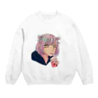 きまぐれの紫ちゃん Crew Neck Sweatshirt