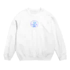 oishi-naの青いうさぎさん Crew Neck Sweatshirt