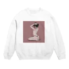 る箱の準備中の彼女 Crew Neck Sweatshirt