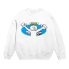 深夜サイクルの天使くん白枠 Crew Neck Sweatshirt