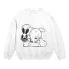 yuringのぱおんくんとうさはねちゃん。 Crew Neck Sweatshirt