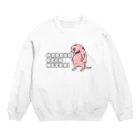 ふとんにおぼれるのハダカデバネズミ Crew Neck Sweatshirt