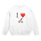 ふなっきーのI ❤️ Scissors  Crew Neck Sweatshirt