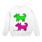 柴犬しばわんこhana873のしばいぬさんたち(ピンクと黄緑)柴犬さんたち Crew Neck Sweatshirt