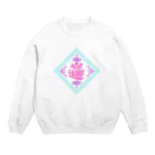 鳴くよメジロのゆめかわ招財進寶 Crew Neck Sweatshirt