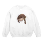 カワウソとフルーツのひょっこりカワウソ Crew Neck Sweatshirt