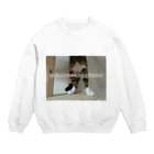 ねこ　猫　ネコの靴下をはいた猫 Crew Neck Sweatshirt