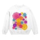 sandy-mのレースのお花畑 トロピカルカラー Crew Neck Sweatshirt