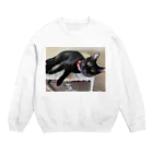 🐈‍⬛あんじゅn4🐈‍⬛のくろねこムギ Crew Neck Sweatshirt