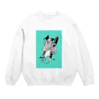 夜の春の砂浜のBird and pen Crew Neck Sweatshirt