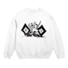 TSUNE工房の歌舞伎Tribal(鎌倉権五郎の見得） Crew Neck Sweatshirt