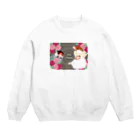 KINAKOLab@SUZURIのお花と文鳥 Crew Neck Sweatshirt